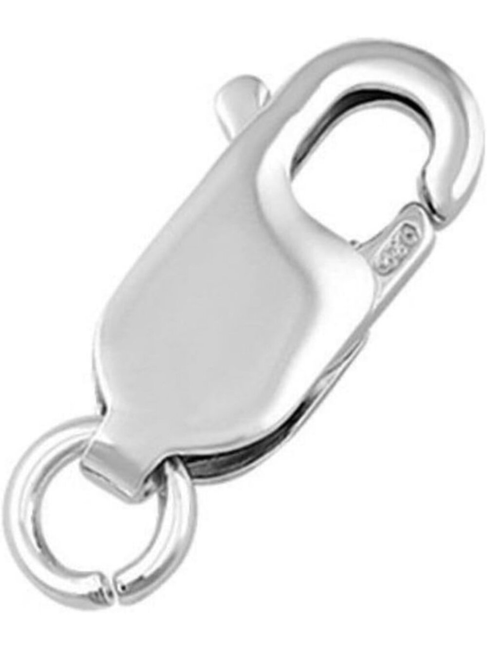 2pcs Real Sterling Silver 12mm Italian Rectangle Lobster Clasps for Jewelry